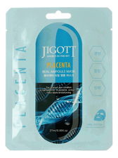 Jigott Тканевая маска для лица с плацентой Placenta Real Ampoule Mask 27мл