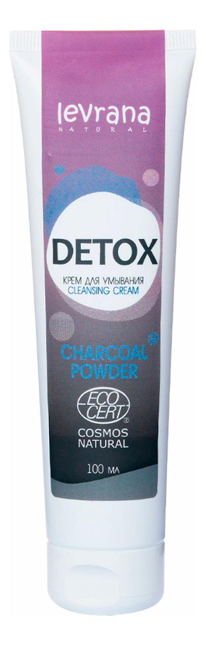 Крем для умывания с сажей дуба Detox Cleansing Cream Charcoal Powder 100мл 