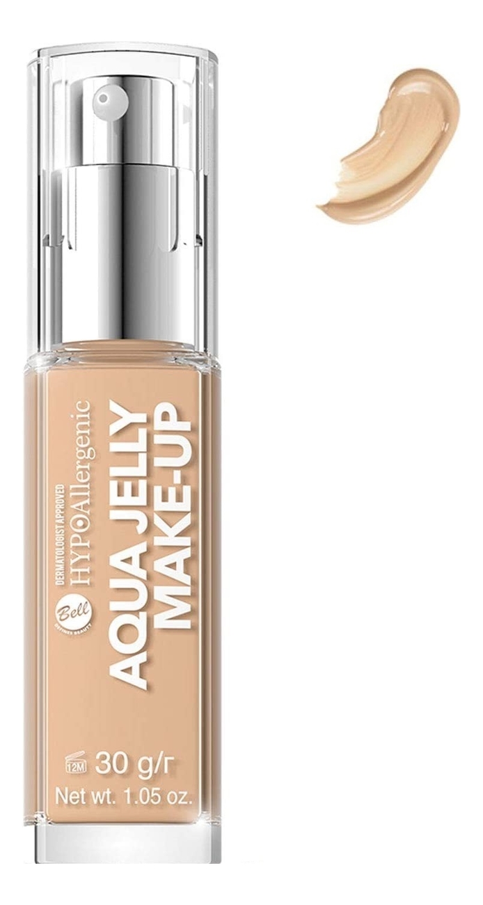 

Матирующий тональный флюид для лица Hypoallergenic Aqua Jelly 30г: No 04, Матирующий тональный флюид для лица Hypoallergenic Aqua Jelly 30г
