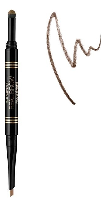 

Пудра-карандаш для бровей Real Brow Fill & Shape Pencil 0,66г: 03 Medium Brown, Пудра-карандаш для бровей Real Brow Fill & Shape Pencil 0,66г