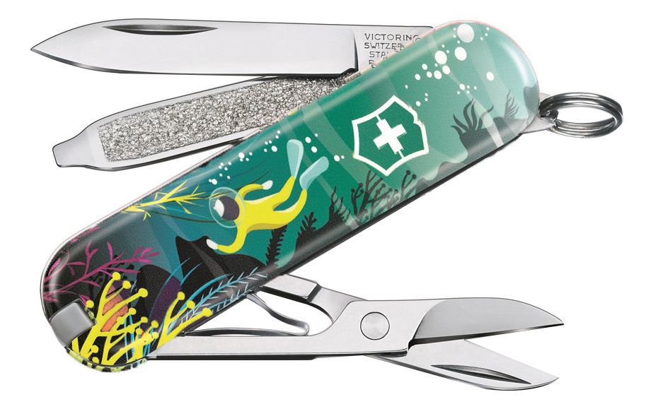 Нож-брелок Classic Deep Dive 58мм, 7 функций 0.6223.L2006 от Randewoo