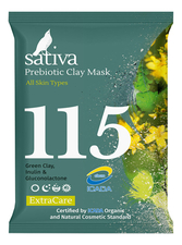 Sativa Минеральная маска для лица с пребиотиком Prebiotic Clay Mask No115 15мл