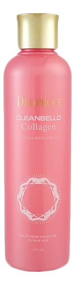 Тонер для лица с коллагеном Cleanbello Collagen Essential Moisture Skin 260мл тоник для лица с коллагеном deoproce cleanbello collagen essential moisture skin 260ml