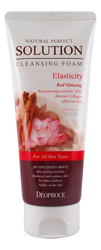 

Смягчающая пенка с экстрактами лотоса и корня женьшеня Natural Perfect Solution Cleansing Foam Elasticity 170мл