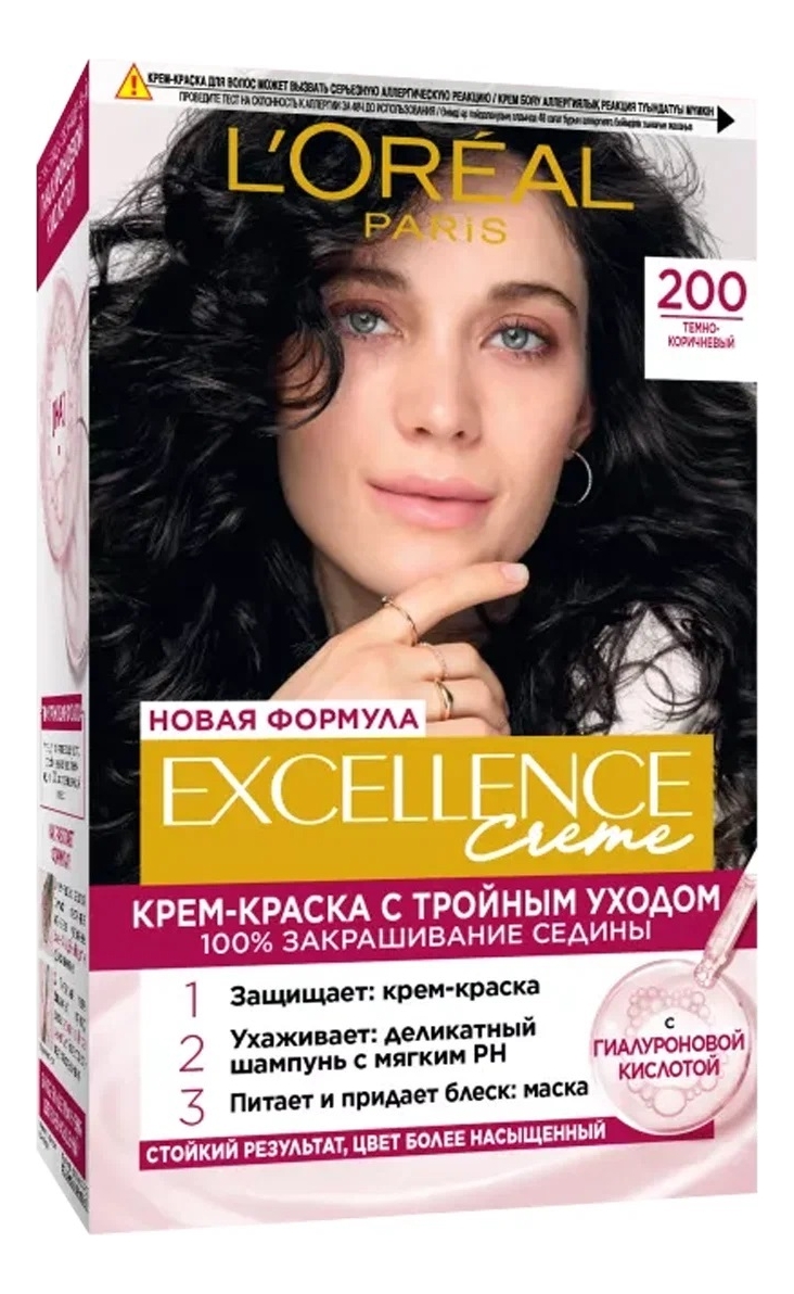 

Крем-краска для волос Excellence Creme 270мл: 200 Темно-коричневый, Крем-краска для волос Excellence Creme 270мл