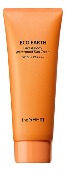 Солнцезащитный крем водостойкий Eco Earth Face & Body Waterproof Sun Cream SPF50+ PA++++ 100г the saem солнцезащитный крем водостойкий eco earth face