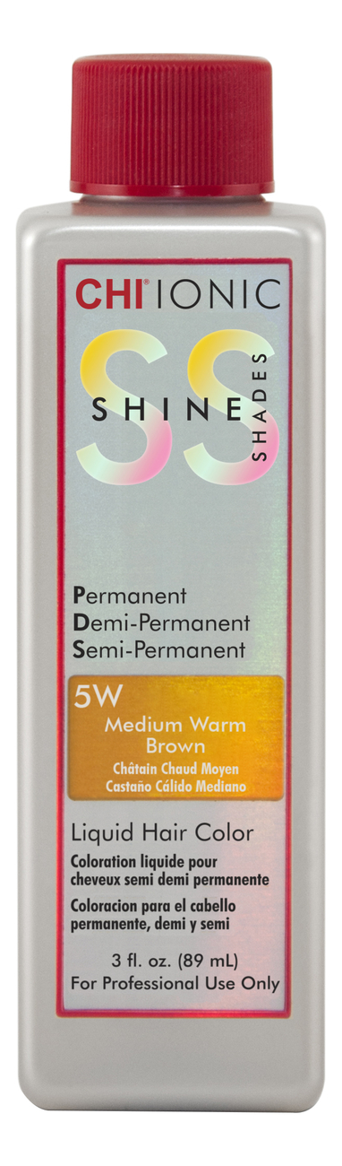 

Безаммиачная краска для волос Ionic Shine Shades Liquid Hair Color 89мл: 5W, Безаммиачная краска для волос Ionic Shine Shades Liquid Hair Color 89мл
