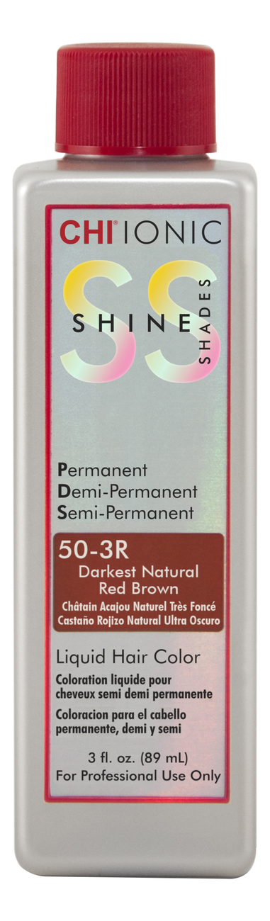 

Безаммиачная краска для волос Ionic Shine Shades Liquid Hair Color 89мл: 50-3R, Безаммиачная краска для волос Ionic Shine Shades Liquid Hair Color 89мл