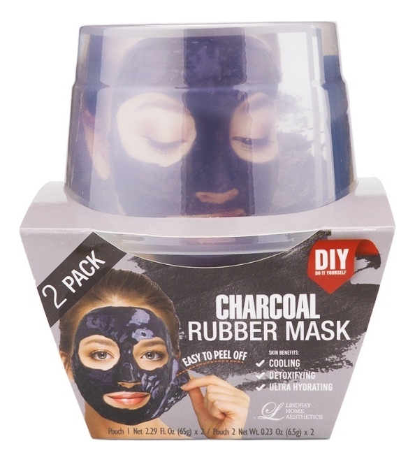 

Альгинатная маска для лица с древесным углем Charcoal Rubber Mask (пудра 2шт + активатор 2шт)