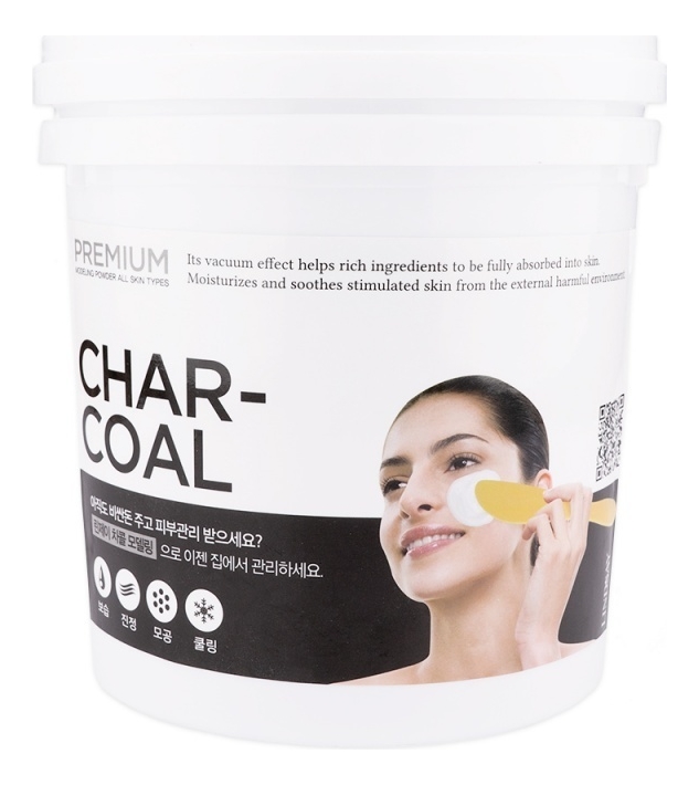 

Альгинатная маска для лица с древесным углем Premium Charcoal Modeling Mask: Маска 820г, Альгинатная маска для лица с древесным углем Premium Charcoal Modeling Mask