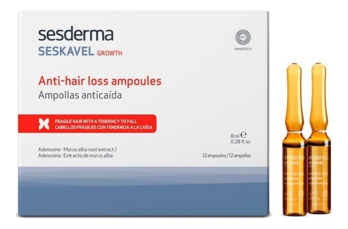 

Средство против выпадения волос на основе аденозина Seskavel Anti-Hair Loss Ampoules 12*8мл