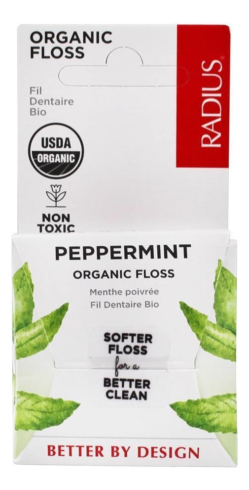 Купить Зубная нить Organic Floss Peppermint 50м (перечная мята), Radius