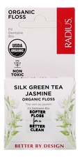 Radius Зубная нить Organic Floss Silk Green Tea Jasmine 30м (зеленый чай, жасмин)