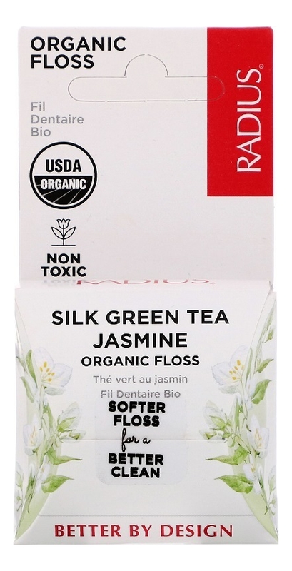 Зубная нить Organic Floss Silk Green Tea Jasmine 30м (зеленый чай, жасмин) от Randewoo
