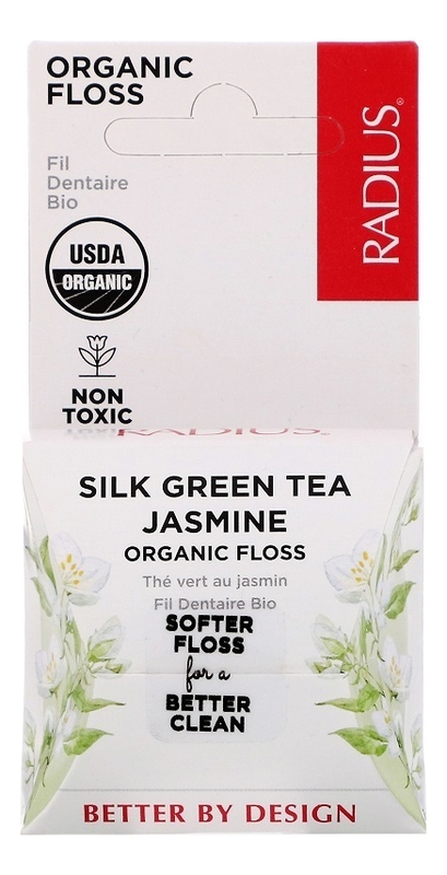 

Зубная нить Organic Floss Silk Green Tea Jasmine 30м (зеленый чай, жасмин)