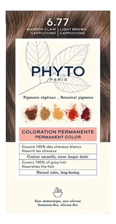 Краска для волос Phyto Color: 6.77 Светлый каштан-капучино