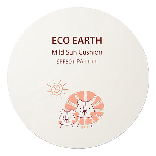 Кушон для лица солнцезащитный Eco Earth Power Mild Sun Cushion Lion Edition SPF50+ PA++++ 12г