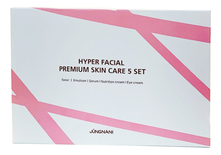 Joy Life Набор для лица с пептидами Jungnani Hyper Facial Premium Skinсare 5 (сыворотка 45мл + крем 50мл + крем для кожи вокруг глаз 30мл + эмульсия 120/20мл + тонер 120/20мл)