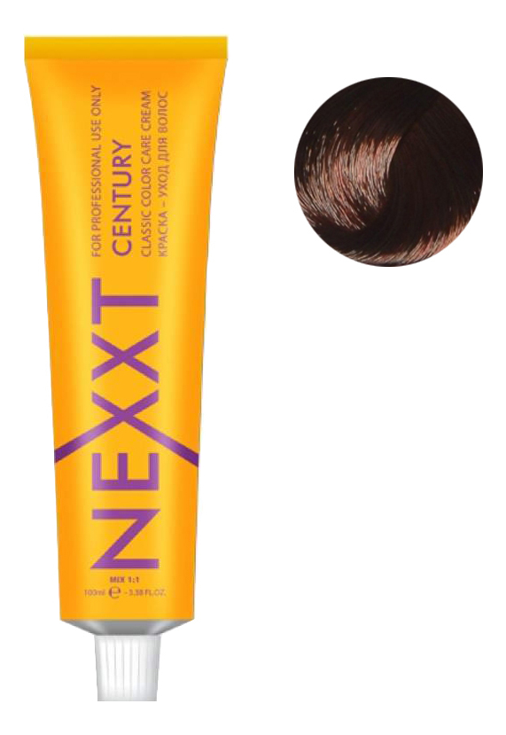 

Крем-краска для волос Classic Permanent Color Care Cream Century 100мл: 4.8 Brown Mahogany, Крем-краска для волос Classic Permanent Color Care Cream Century 100мл