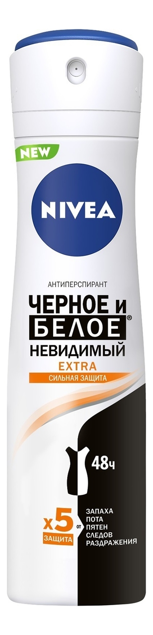 Дезодорант-антиперспирант Невидимая защита для черного и белого Extra: Дезодорант 150мл