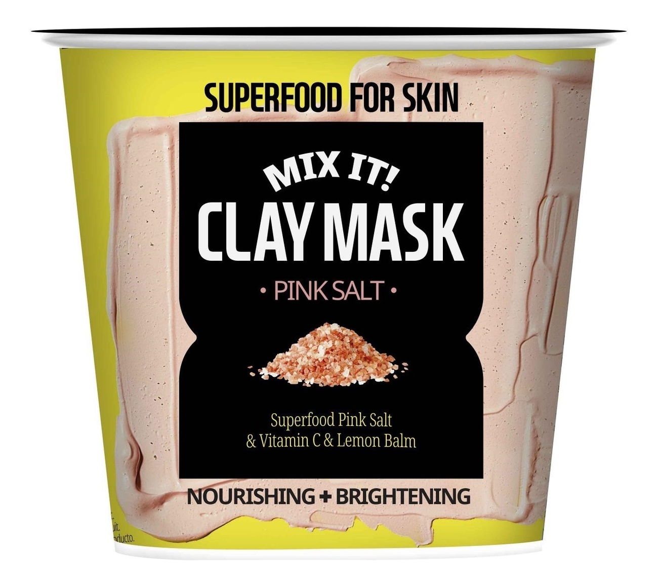 

Глиняная маска для лица осветляющая с розовой солью Mix It! Clay Mask Pink Salt