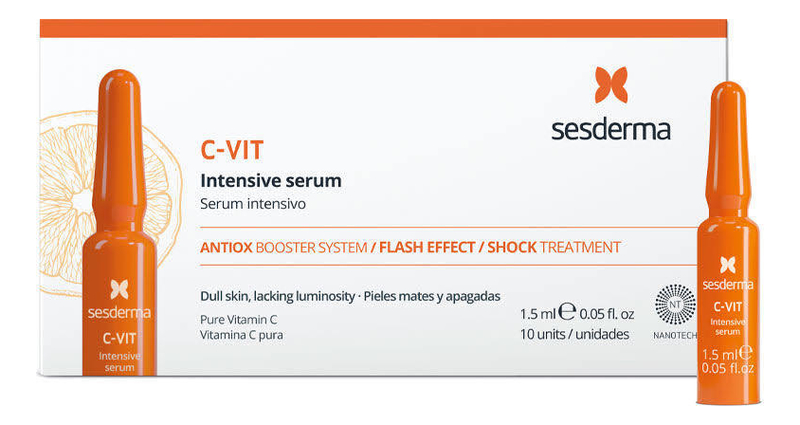 

Сыворотка для лица с витамином С C-VIT Intensive Serum 10*1,5мл