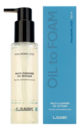 L.Sanic Гидрофильное масло-пенка для снятия макияжа Hyaluronic Acid Multi-Cleanser Oil To Foam 120мл