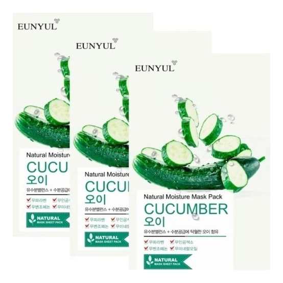 

Тканевая маска для лица с экстрактом огурца Natural Moisture Mask Pack Cucumber: Маска 5*22мл, Тканевая маска для лица с экстрактом огурца Natural Moisture Mask Pack Cucumber