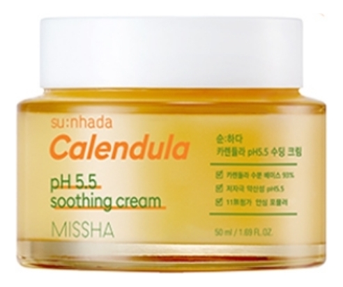 

Успокаивающий крем для лица с календулой Su:Nhada Calendula pH Balancing & Soothing Cream 50мл