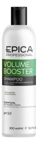 Шампунь для придания объема волосам с растительными пептидами Volume Booster: Шампунь 300мл