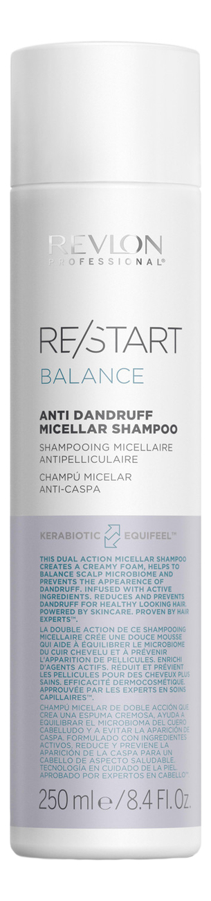 

Мицеллярный шампунь для кожи головы против перхоти и шелушений Restart Balance Anti-dandruff Micellar Shampoo: Шампунь 250мл, Мицеллярный шампунь для кожи головы против перхоти и шелушений Restart Balance Anti-dandruff Micellar Shampoo