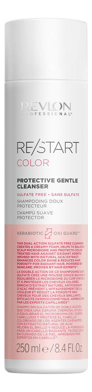 

Шампунь для нежного очищения окрашенных волос Restart Color Protective Gentle Cleanser: Шампунь 250мл, Шампунь для нежного очищения окрашенных волос Restart Color Protective Gentle Cleanser