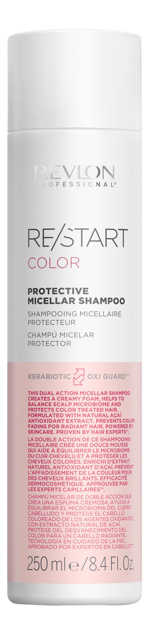Мицеллярный шампунь для окрашенных волос Restart Color Protective Micellar Shampoo: Шампунь 250мл мицеллярный шампунь для окрашенных волос restart color protective micellar shampoo шампунь 250мл