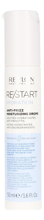 Купить Увлажняющие капли для смягчения волос Restart Hydration Anti-Frizz Moisturing Drops 50мл, Revlon Professional