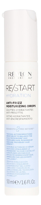 Увлажняющие капли для смягчения волос Restart Hydration Anti-Frizz Moisturing Drops 50мл