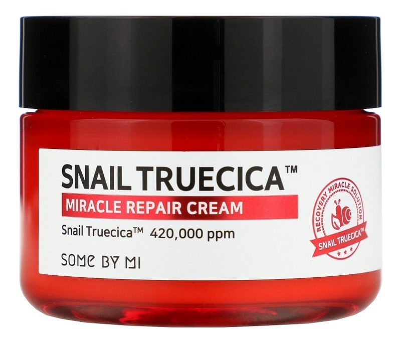 Восстанавливающий крем для лица с муцином улитки Snail Truecica Miracle Repair Cream 60г, Some By Mi  - Купить