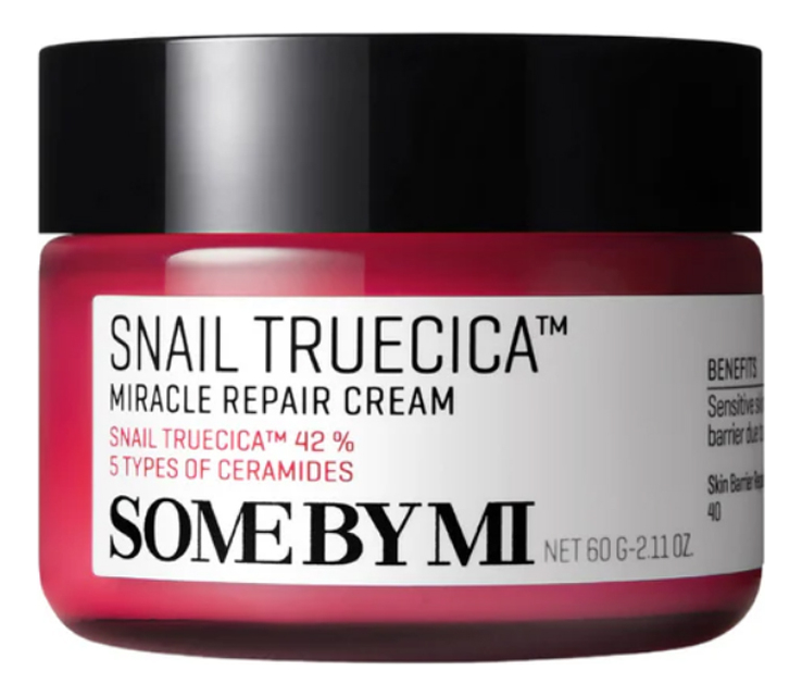 Восстанавливающий крем для лица с муцином улитки Snail Truecica Miracle Repair Cream 60г восстанавливающий крем для лица с муцином улитки snail truecica miracle repair cream 60г