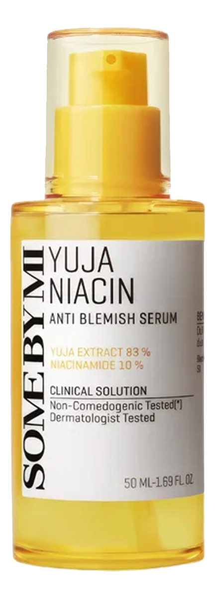 somebymi yuja niacin 30 days blemish care serum mask pack Выравнивающая сыворотка для лица с экстрактом юдзу Yuja Niacin Blemish Care Serum 50мл