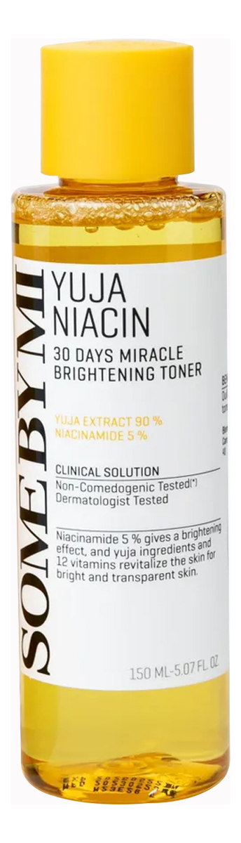 Осветляющий тонер для лица с экстрактом юдзу Yuja Niacin 30 Days Miracle Brightening Toner 150мл выравнивающий тонер с экстрактом юдзу yuja niacin 30 days miracle brightening toner