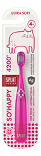 SPLAT Инновационная антибактериальная зубная щетка с ионами серебра Junior So'Happy Ultra Soft (в ассортименте)