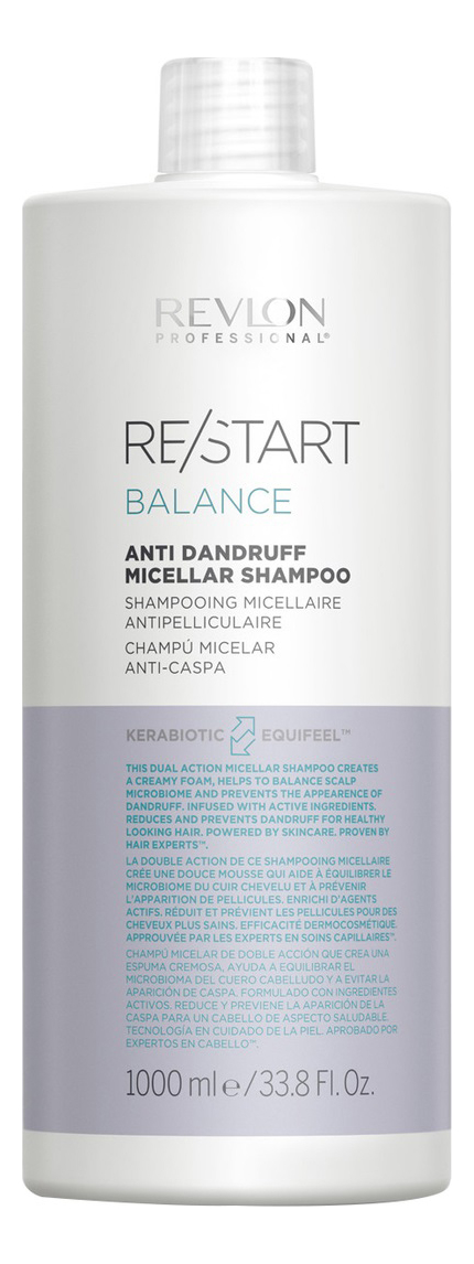 

Мицеллярный шампунь для кожи головы против перхоти и шелушений Restart Balance Anti-dandruff Micellar Shampoo: Шампунь 1000мл, Мицеллярный шампунь для кожи головы против перхоти и шелушений Restart Balance Anti-dandruff Micellar Shampoo