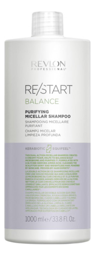 Купить Мицеллярный шампунь для волос Restart Balance Purifying Micellar Shampoo: Шампунь 1000мл, Revlon Professional