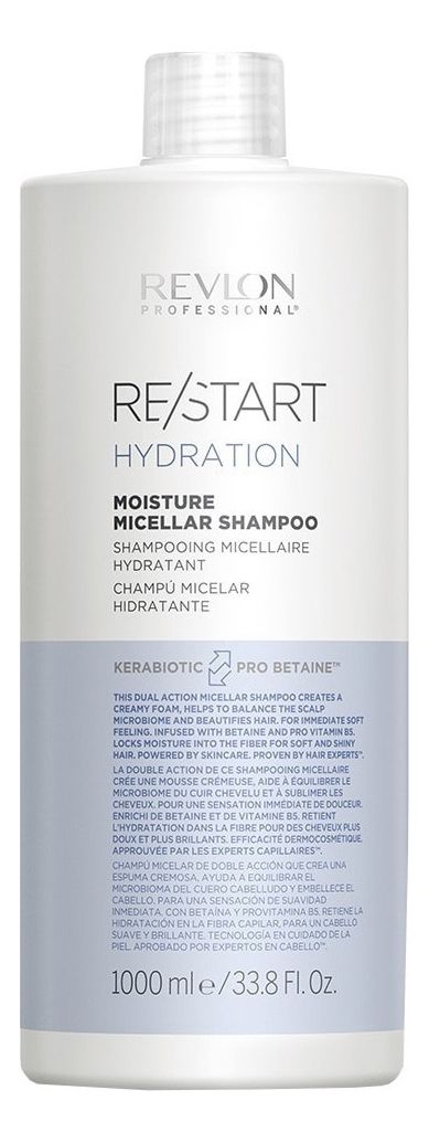 

Мицеллярный шампунь для нормальных и сухих волос Restart Hydration Moisture Micellar Shampoo: Шампунь 1000мл, Мицеллярный шампунь для нормальных и сухих волос Restart Hydration Moisture Micellar Shampoo
