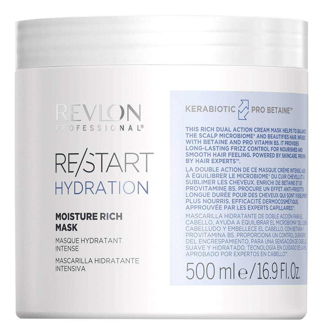 Интенсивно увлажняющая маска для волос Restart Hydration Moisture Rich Mask: Маска 500мл