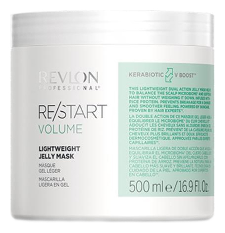 

Неутяжеляющая маска-желе для волос Restart Volume Lightweight Jelly Mask: Маска-желе 500мл, Неутяжеляющая маска-желе для волос Restart Volume Lightweight Jelly Mask