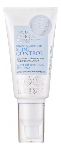

Дневной крем-гель для лица c гидролатом софоры хакасской Organic Certified Shine Control 50мл