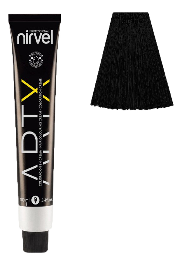 Краска для волос на основе протеинов пшеницы Color ARTX 100мл: 1 Черный фото