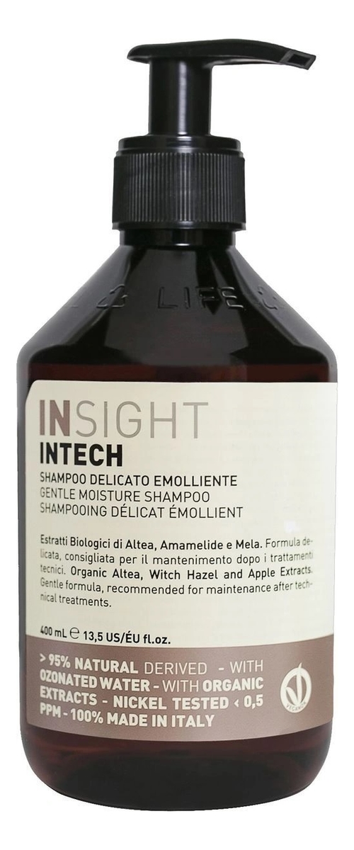 

Увлажняющий бессульфатный шампунь для волос Intech Gentle Moisture Shampoo: Шампунь 400мл, Увлажняющий бессульфатный шампунь для волос Intech Gentle Moisture Shampoo