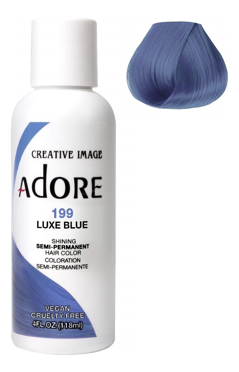 

Краска для волос Adore Hair Color 118мл: 199 Luxe Blue, Краска для волос Adore Hair Color 118мл