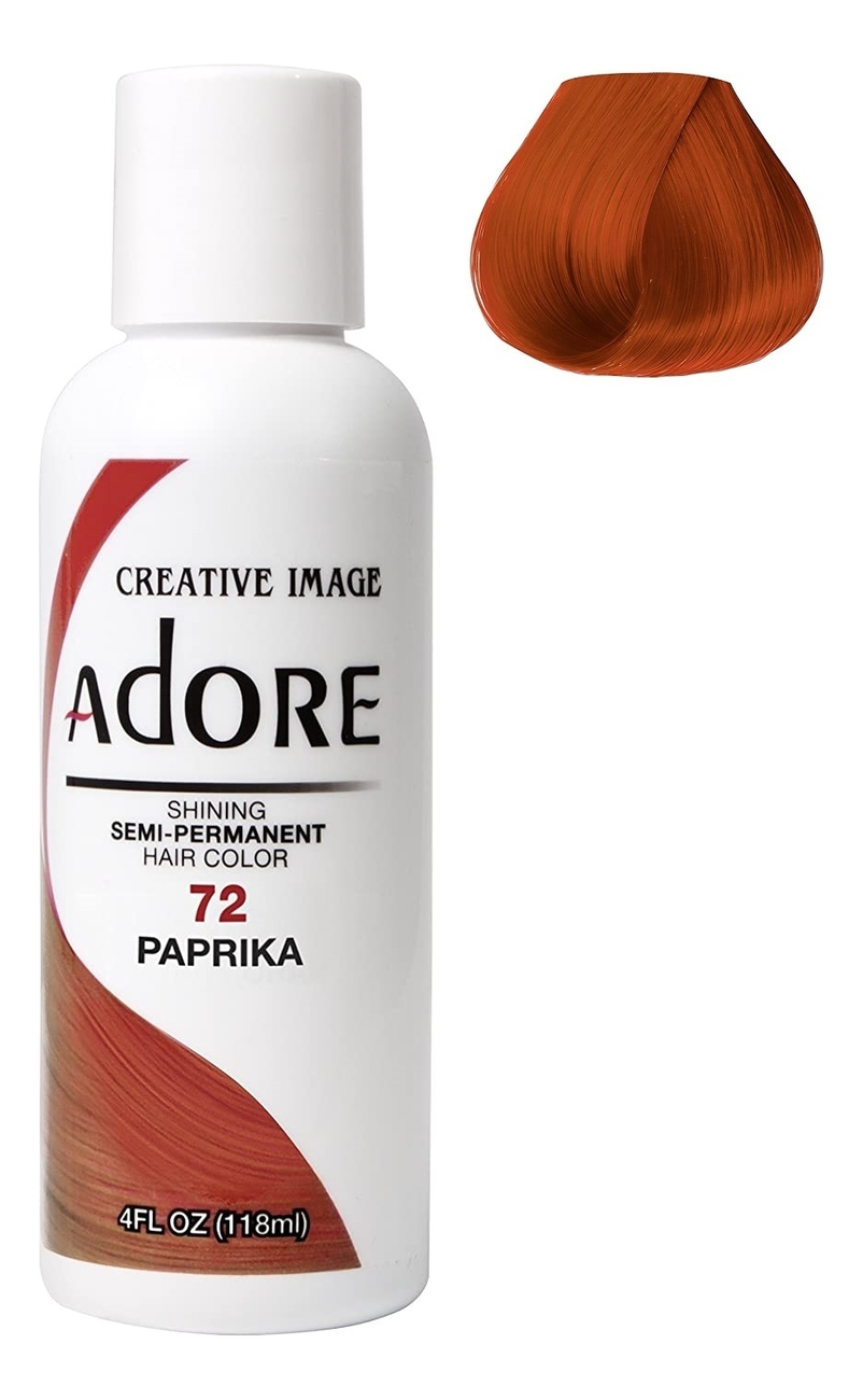 

Краска для волос Adore Hair Color 118мл: 72 Paprika, Краска для волос Adore Hair Color 118мл